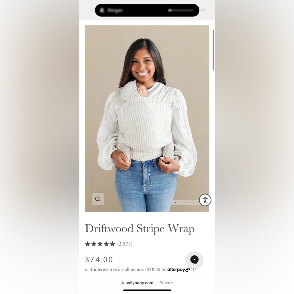 Solly Baby Driftwood Stripe Wrap